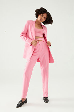 Blazer Ceket Şeker Pembe