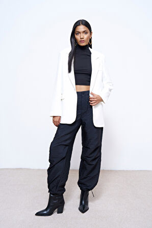 Blazer Ceket Ekru