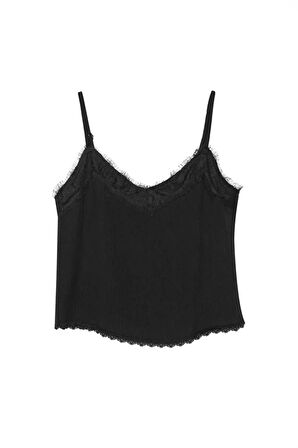 Dantel Şeritli Askılı Bluz