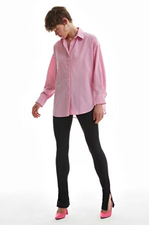 Quzu Pembe Oversize Gömlek