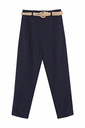 Quzu Hasır Kemerli Kadın Pantolon 21Y70840