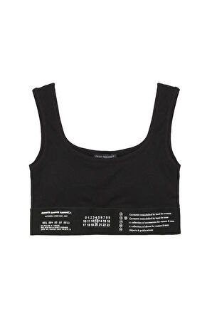 Quzu Lastik Detaylı Crop Top Atlet