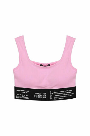 Quzu Lastik Detaylı Crop Top Kadın Atlet 23Y60064