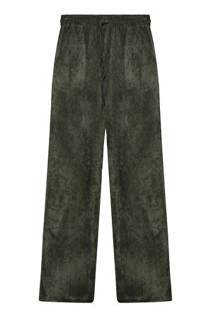 Quzu Beli Lastikli Kadın Pantolon 24K71211