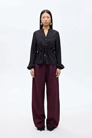 Quzu Önü Bağlama Detaylı Kadın Gömlek 26KGML00940