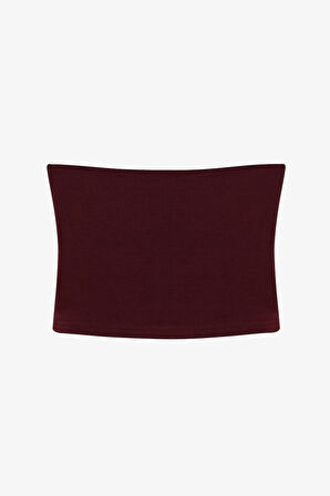 Basic Büstiyer Bluz Bordo