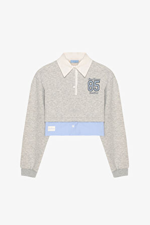 Gömlek Garnili Polo Yaka Sweatshirt Grimelanj