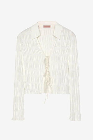 Quzu Büzgülü Rustik Bluz