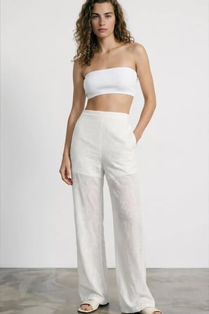 Quzu 26Ypnt02297 Kadın Desenli Straight Pantolon