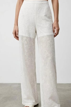 Quzu 26Ypnt02297 Kadın Desenli Straight Pantolon