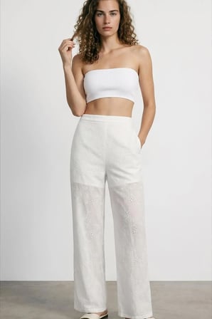 Quzu 26Ypnt02297 Kadın Desenli Straight Pantolon