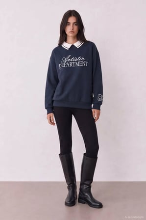 Quzu Nakış Detaylı Kadın Sweat 27KSWT02528