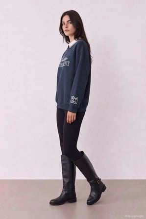 Quzu Nakış Detaylı Kadın Sweat 27KSWT02528
