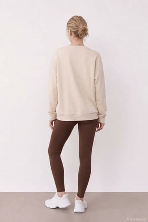 Quzu Nakış Detaylı Kadın Sweatshirt