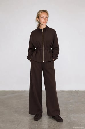 Quzu Beli Lastikli Kadın Pantolon