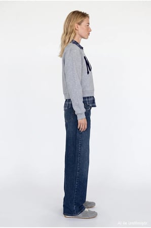 Quzu Baskı Detaylı Kadın Sweatshirt