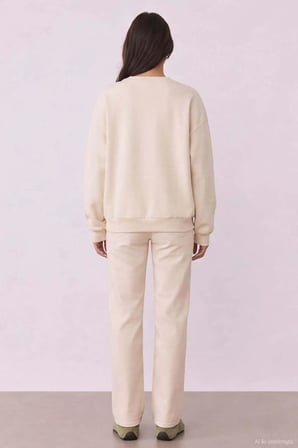 Quzu Baskı Detaylı Kadın Sweatshirt