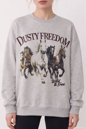 Quzu Baskı Detaylı Kadın Sweatshirt