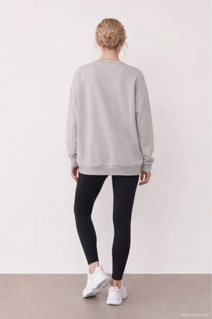 Quzu Baskı Detaylı Kadın Sweatshirt