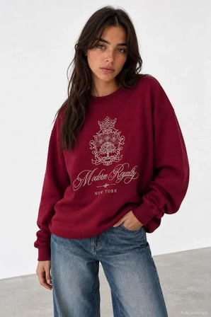 Quzu Nakış Detaylı Kadın Sweatshirt