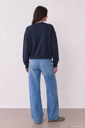 Quzu Baskı Detaylı Kadın Sweatshirt