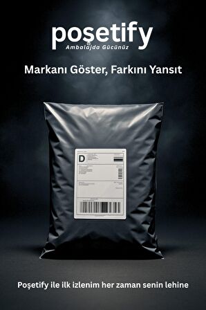 Gri Cepsiz Kargo Poşeti 30x37+5 cm | Yapışkan Bantlı Kargo Zarfı | 25’li E-Ticaret Poşeti