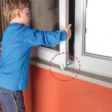 Bebek Çocuk Evcil Hayvan Güvenlik Ayarlanabilir Koruyucu Pencere Havalandırma Kilidi (5582)