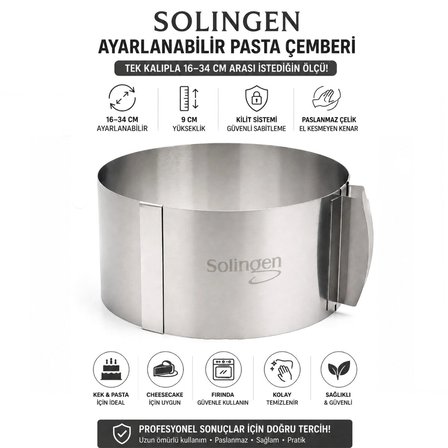 AYARLANABİLİR METAL KEK KALIP 16-34CM (5582)