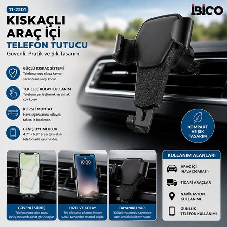 KISKAÇLI ARAÇ İÇİ TELEFON TUTUCU (5582)