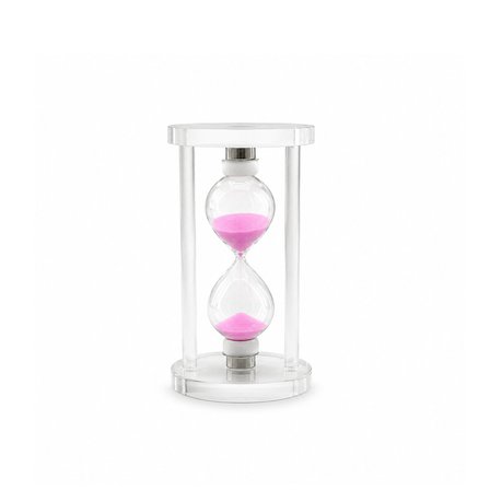 ORTA CAM KUM SAATİ CAM STANDLI= ÇAP: 6.8CM-YÜKSEKLİK: 12CM (5582)