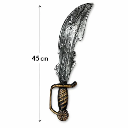 Eskitme Detaylı Plastik Korsan Kılıcı 45 cm (5582)