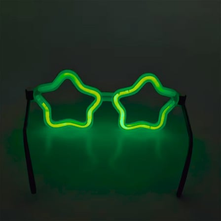 Yıldız Glow Gözlük - Yıldız Şekilli Glow Stick Gözlüğü - Glow Partisi Gözlük 12 Adet (5582)