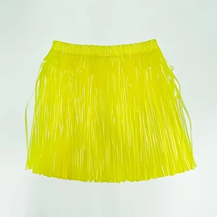 Neon Sarı Hawaii Parti Eteği 40 cm (5582)
