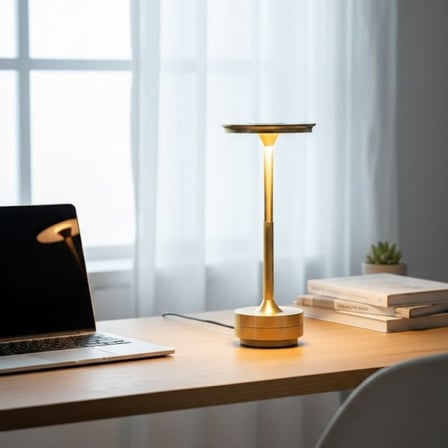 Eskitme Gold Kasa Dokunmatik Şarjlı Masa Lambası – 3 Renk Işık Modlu, LED Aydınlatmalı, Modern &amp;