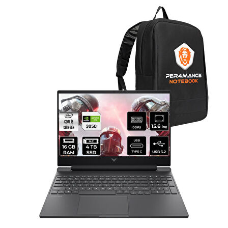 HP Victus 15 i5-13420H 16GB RAM 4TB SSD RTX3050/6GB 144Hz 15.6'' FHD FDOS Gaming Laptop & PER4