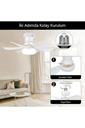  CT-1154 Lodos Fan Led 62w Kumandalı Işıklı Vantilatör