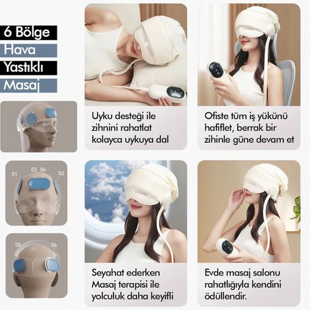 RELAXUS Isıtmalı Kafa Masaj Cihazı