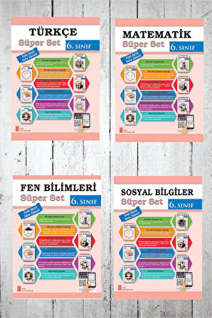 Ata 6.Sınıf Süper Set (Türkçe-Matematik-Fen Bilimleri-Sosyal Bilgiler)