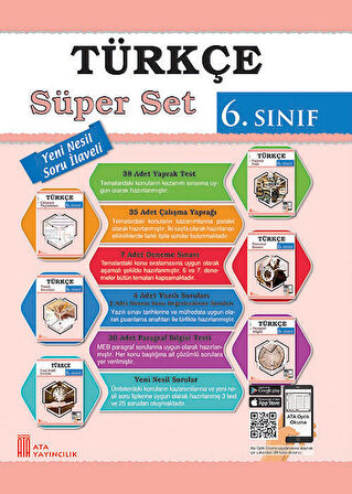 Ata 6.Sınıf Süper Set (Türkçe-Matematik-Fen Bilimleri-Sosyal Bilgiler)