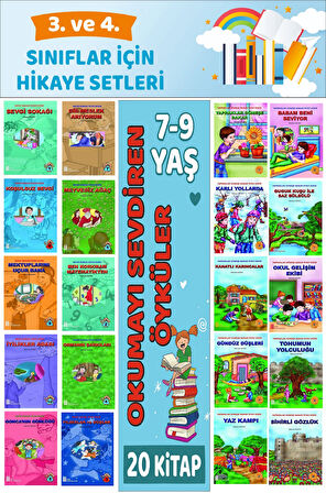3.ve 4.Sınıflar İçin Okuma Alışkanlığı Kazandıran Mükemmel 20 li  Hikaye Seti 5