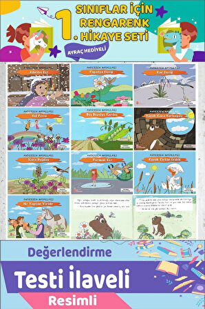 1.Sınıf Birbirinden Güzel 10 lu Masal Seti (16 sayfa)