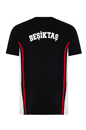 Beşiktaş Orijinal Lisanslı Antrenman Siyah Bisiklet Yaka T-Shirt