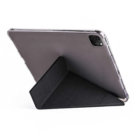 Smcase Apple iPad Pro 12.9 2020 4.Nesil Kılıf Katlanabilir Standlı Pu Silikon tf2