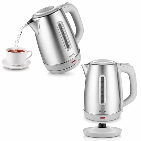 İNOKS ÇELİK KETTLE SU ISITICISI KABLOSUZ KULLANIM 1.8LT 360° DÖNEBİLME OTOMATİK KAPANMA SK-8031 (5586)