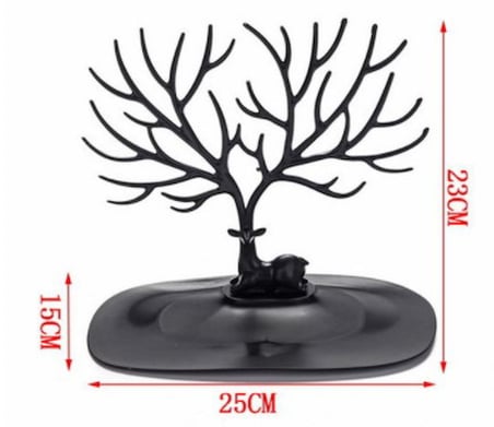 Siyah Geyik Tasarımlı Takı Mücevher Standı (5586)