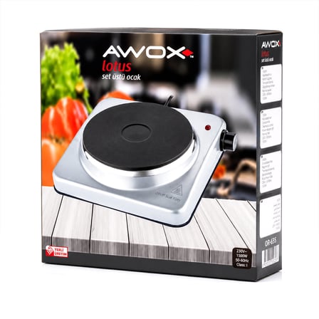 AWOX LOTUS TEK GÖZLÜ ELEKTRİKLİ OCAK PLATE 185MM.1500W (5586)
