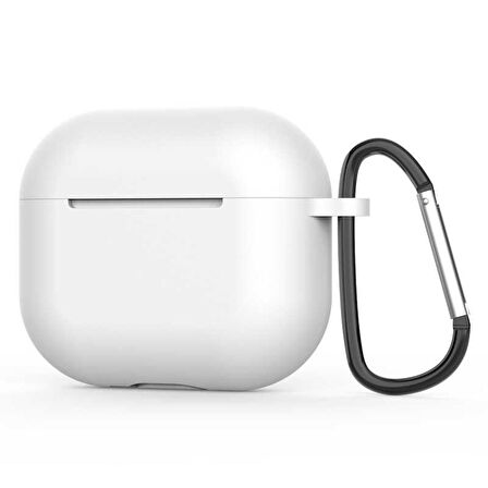 Smcase Apple Airpods Uyumlu 3. Nesil Kılıf Kancalı Mat Silikon A11