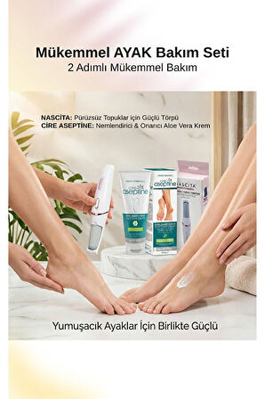 Elektrikli Topuk / Ayak Törpüsü Beyaz + Ayak Bakım Kremi 75ml