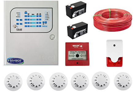 6 LI YANGIN ALARM SETİ KABLO DAHİL