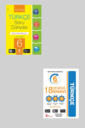 Ata 6.Sınıf Türkçe Soru Dünyası + 18 Deneme Sınavı